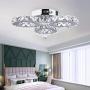 Modern Crystal Chandeliers, 3 Rings 36W LED Crystal Chandelier Fixtures Stainless Steel Pendant Ceiling Lights Fixtures for Dining Room Living Room Bedroom (Cool White)