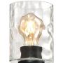 Westinghouse Lighting 6331800 Barnwell Three-Light Indoor Chandelier, Textured Iron and Barnwood Finish with Clear Hammered Glass, 3, Iron & Barnwood