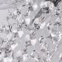 DINGGU Modern 6 Lights Chrome Finish Crystal Chandeliers Flush Mounted Pendant Ceiling Light for Dining Room