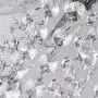 DINGGU Modern 6 Lights Chrome Finish Crystal Chandeliers Flush Mounted Pendant Ceiling Light for Dining Room