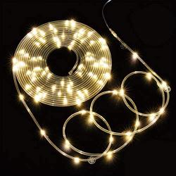 SINAMER LED Rope Lights with Clips, 66ft 200 LELD Rope Light for Bedroom, Plug in, Waterproof, Timer/Remote Control/8 Modes for Pool, Wall, Indoor, Outdoor, Wedding, Xmas.