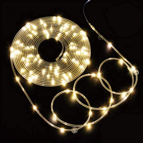 SINAMER LED Rope Lights with Clips, 66ft 200 LELD Rope Light for Bedroom, Plug in, Waterproof, Timer/Remote Control/8 Modes for Pool, Wall, Indoor, Outdoor, Wedding, Xmas.