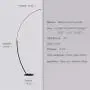 Modern LED Floor Lamp Arc Contemporary Minimalist Linear Design Lighting Fixture for Living Room Bed Room Dining Room Office