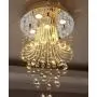 NOXARTE Modern Crystal Chandelier LED Ceiling Light K9 Crystal Raindrop Chandelier Round Flush Mount Pendant Lamp Lighting Fixture for Living Dining Room Bedroom D15.7'' x H23.6'' NOXARTE Modern Crystal Chandelier LED Ceiling Light K9 Crystal Raindrop Chandelier Round Flush Mount Pendant Lamp Lighting Fixture for Living Dining Room Bedroom D15.7'' x H23.6''