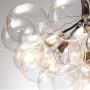CUICAN Modern Artistic Glass Chandelier，LED Pendant lamp 3 Lights 9 Glass Bubble Design for Bar Coffee Shop Dining Room Decoration Hanging lamp-WhiteA 68x50cm(27x20inch)