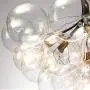 CUICAN Modern Artistic Glass Chandelier，LED Pendant lamp 6 Lights 18 Glass Bubble Design for Bar Coffee Shop Dining Room Decoration Hanging lamp-WhiteC 70x70cm(28x28inch)