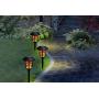 Bell Howell 2905 Smart Solar Lights Pathway Outdoor Garden Path Light Waterproof Wireless Sun Powered Landscape Lighting for Yard Patio Set of 4 Black