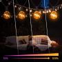 YUNLIGHTS 50FT Color Changing Outdoor String Lights, RGB LED String Lights with 30+3 G40 Globe Bulbs,Dimmable Waterproof String Lights with Remote Control for Christmas, Patio, Cafe, Backyard, Garden