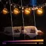 YUNLIGHTS 50FT Color Changing Outdoor String Lights, RGB LED String Lights with 30+3 G40 Globe Bulbs,Dimmable Waterproof String Lights with Remote Control for Christmas, Patio, Cafe, Backyard, Garden