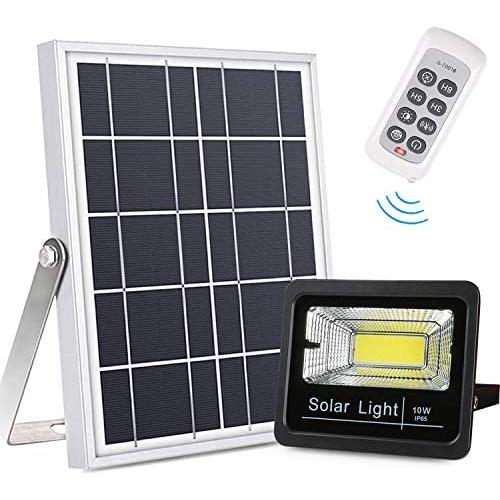 Bemexred Solar Flood Lights Outdoor/Indoor, Remote Control Solar Lights Dusk to Dawn, Auto On/Off Motion Sensor Solar Security Lights with 800Lm IP65 Waterproof for Yard, Barn, Garden, Patio