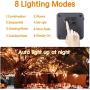 IDEAALS 2-Pack Solar String Lights Outdoor, IP65 Waterproof 200LED Outdoor Fairy Lights with 8 Modes, Twinkle Lights for Garden Yard Patio Christmas Home Party (Warm White)
