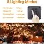 IDEAALS 2-Pack Solar String Lights Outdoor, IP65 Waterproof 200LED Outdoor Fairy Lights with 8 Modes, Twinkle Lights for Garden Yard Patio Christmas Home Party (Warm White)