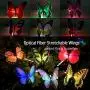 Solar Lights Outdoor Decorative,Qualife Solar Butterflies, Garden Gifts for Housewarming Mom Women,Solar Butterfly Decoration Lights for Yard Patio Decor.