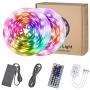 LED Strip Lights, FASHURN 32.8 Feet 300Leds RGB LED Light Strip SMD5050 IP65 Waterproof LED Tape Lights, Color Changing LED Strip Lights with 44keys IR Remote for Bar Kitchen Bedroom Home Decoration