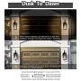 MOTINI 17 Vintage Outdoor Wall Lantern Lamp with Motion Sensor 1-Light Classic Dusk to Dawn Wall Mount Light in Black Finish with Clear Beveled Glass Shade, ETL