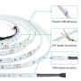 Led Strip Lights,AMKI 32.8Ft IP65 Waterproof RGB Light Strip Kits with Remote for Room, Bedroom, TV, Kitchen, Desk, Color Changing Led Strip SMD5050 with 3M Adhesive Tape, 12V Power Supply