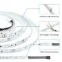 Led Strip Lights,AMKI 32.8Ft IP65 Waterproof RGB Light Strip Kits with Remote for Room, Bedroom, TV, Kitchen, Desk, Color Changing Led Strip SMD5050 with 3M Adhesive Tape, 12V Power Supply