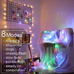 Meliven 300 LED Curtain Lights 9.8Ftx9.8Ft, 8 Lighting Modes Multicolor Window Curtain String Lights with Remote USB Powered, Home Party Chritmas Bedroom Indoor Outdoor Decor