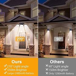 JESLED Solar Lights Outdoor with Motion Sensor, 3 Heads Adjustable Security Spotlight, 80LEDs Flood Lights Motion Detected, 360° Rotatable IP65 Waterproof Wall Light for Garage Porch Yard Patio-1 PC