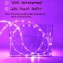 SURNIE Rope Lights Outdoor 50ft Flat Waterproof Led Rope Lighting Pink Purple Led Rope Lights Cuttable Strip Lihgts Outdoor Yard Bedroom Patio Christmas Indoor