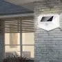 JIOR Solar Motion Sensor Lights Outdoor 100 LED 270° Wireless Light IP65 Waterproof Security Light (WHITE-100LED-4PCS)