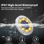 NFESOLAR Solar Ground Lights Outdoor Waterproof, 8 Packs Upgraded Solar Garden Lights with New Design, 8 LED Solar Disk Lights Landscape Lighting for Pathway Garden Walkway Yard - Warm White