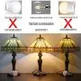 Tiffany Lamp Yellow Hexagon Stained Glass Shade Antique Zinc Base Mission Style Table Read Lighting W12H18 Inch S011 WERFACTORY LAMPS Living Room Bedroom Study Coffee Bar Bedside Desk Art Crafts Gifts