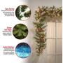 National Tree Company Company Pre-lit Artificial Christmas Garland | Flocked with Mixed Decorations and White Lights | Frosted Berry, 9 ft