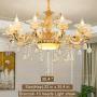 Panghuhu88 Crystal Classic Chandelier Modern Contemporary Chandelier European Ceiling Pendant Lights for Dining Room Living Room Hotel, E12 Bulbs Required (10 Bulb)