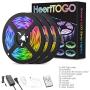 LED Strip Lights HEERTTOGO 39.37ft Bluetooth APP Control Music Sync Color Changing LED Lights with 23 Keys IR Remote,360 LEDs 5050 RGB 3 Ways Control LED Strip Lights for Bedroom Home DIY Decorations