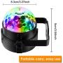 Sound Activated Party Lights with Remote Control Dj Lighting, RGB Disco Ball, Strobe Lamp 7 Modes Stage Par Light for Home Room Dance Parties Birthday DJ Bar Karaoke Xmas Wedding Show Club Pub