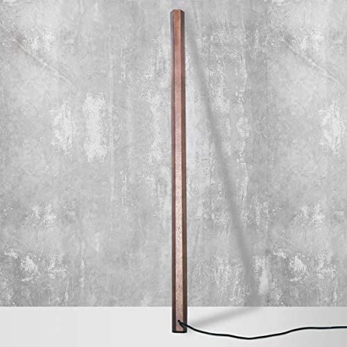 PURE ERA Solid Oak Wood LED Floor Lamp with 3 Color Temperature Adjustable Reading Standing Corner Night Lamp Simple Modern Hexagonal Design for Living Room Bedroom Office (Maple Cream)
