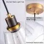 Seeded Glass Pendant Light Mini 1-Light Pendant Lighting for Kitchen Island Vintage Blown Glass Hanging Light Fixture with Seedy Glass Shade for Hallway,Dining Room,Balcony,Foyer,MAX40W,E26