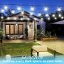 2-Pack Dimmable LED Outdoor String Lights for Patio, IP65 Waterproof Hanging Edison Bulbs, 5000K Daylight White, 48ft Commercial Grade Cafe Lights String for Christmas Holiday Party (Total 96ft)