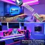 Olafus 65.6ft LED Strip Lights, Music Synch RGB Light Strips with 44 Keys Remote, Dimmable Color Changing Light Strips Voice Control, 24V 20m Colored Strip Light for Bedroom, Living Room, Party