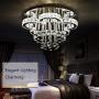 Modern Crystal Ceiling Light Fixtures LED Dimming Chandelier Dimmer Lights for Dining Room Bedroom Living Room Kitchen