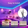 Led Strip Lights, Xpreen RGB led Strip Lights 32.8ft Bluetooth with Remote, App Control, Wired Control LED Lights, 7 Scenes Mode Multicolor LED Lights Color Changing for Bedroom