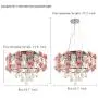 Healer 19.7 inch Crystal Chandelier Ceiling Light Semi Flush Mount Fixtures with 5 E12 Base, Modern Romantic Ceramics Rose Decoration Hanging Lighting Fix for Dining/Living Room Bedroom
