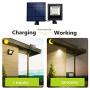 Solar Lights Outdoor Street Flood Light with 16FT Extension Cord Solar Lamp Security Landscape Lighting Waterproof for Ceiling Porch, Cabin roof,Tree,Doorway,Garden Lighting(Warm White)