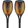 Solar Flame Torch Lights Outdoor, Decorative Pack of 1 Piece Lamp with Dancing Flames Torches Landscape, Waterproof Outdoors Garden Patio Deck Decorations Lighting with Auto On/Off