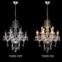 BEIRIO Modern Luxurious K9 Crystal Chandelier Classic 12-Lights Pendant Ceiling Lighting Fixture for Living Room Bedroom and Dining Rome Chrome Easy to Install (27.6× 23.2 inch)