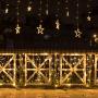AWQ 400LED 32Ft Icicle Lights Curtain Fairy Light Icicle Christmas Outdoor Dripping Lights 8 Modes for Christmas Thanksgiving Wedding Party Home Garden Bedroom Indoor Outdoor Decor (Warm White)