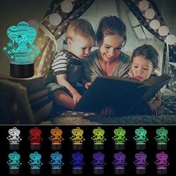 Teddy Bear Balloon Night Light, Metplus 3D Illusion Lamp Kids Room Decor LED Lights, Nursery Nightlight with Remote & Touch Control, Timer, Dimmable,16 Colors, Birthday Christmas Gift for Girls Boy