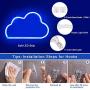 Cloud Neon Light Signs - Blue LED Neon Sign Wall Lamp Powered by 3 AA Battery/USB Charging LED Night Light Sign for Bedroom, Kids Room, Christmas, Wedding, Birthday Party Decor