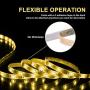 LED Light Strip,HOLDPEAK Flexible 16.4ft/5m 600 SMD2835 LEDs 3,000K Bright Ware White Color Waterproof 12v LED Strip Lights,120W and 10,000lm LED Strip Light for Living Room,Kitchen,Under Cabinet