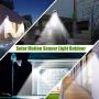 Solar Motion Sensor Light Outdoor,Oriental Forest Upgrade Wireless Fence Solar Lights LED Outdoor Wall Light Solar Powered Security Lighting for Steps,Front Door,Garage,Yard,Fences, 2 Pack White