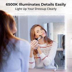 MINGER LED Strip Lights, 32.8ft 6500K Bright White LED Light Strip with Control Box, Strong Adhesive, Dimmable 600 LEDs for Mirror, Living Room, Study, Wardrobe, Cupboard