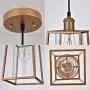 COTULIN Modern Glass Pendant Light,Pendant Lighting with Metal Cage Shade for Kitchen Island Dining Room,Pendant Light Fixture for Hallway Bar,Gold