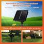 HUPULL Solar String Lights，2-Pack Solar Lights Outdoor，Each 72ft 200LED Solar Fairy Lights with 8 Lighting Modes, IP65 Waterproof Decoration Copper Wire Lights for Garden Patio Party (Warm White)