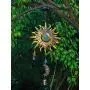 Garden Solar Lights, Waterproof Sun Solar Panel Outdoor Decoration LED Lights with Windbells Yard Decor Hanging Glass Globe LED Lights for Pathway, Patio, Backyard, Lawn and Porch